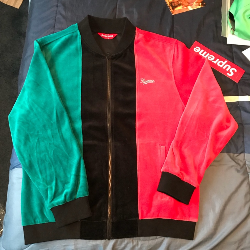 Supreme velour track jacket